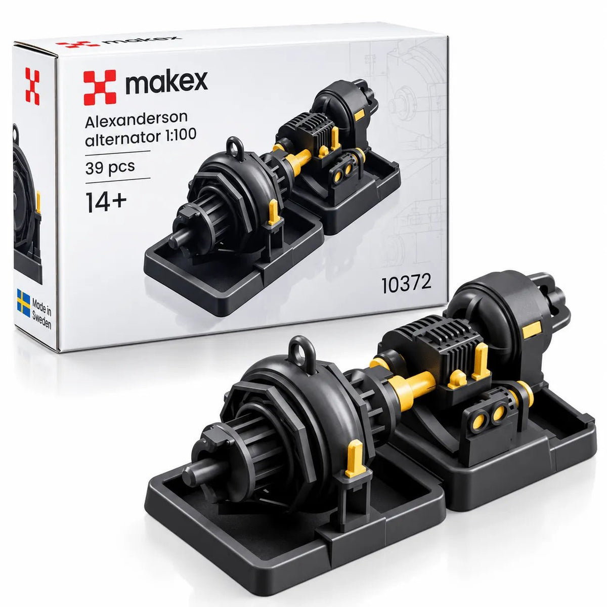MAKEX Grimeton Radiostation Alexanderson alternator, Byggsats 39 delar, 6,0 cm | Set 10372 - Makex AB