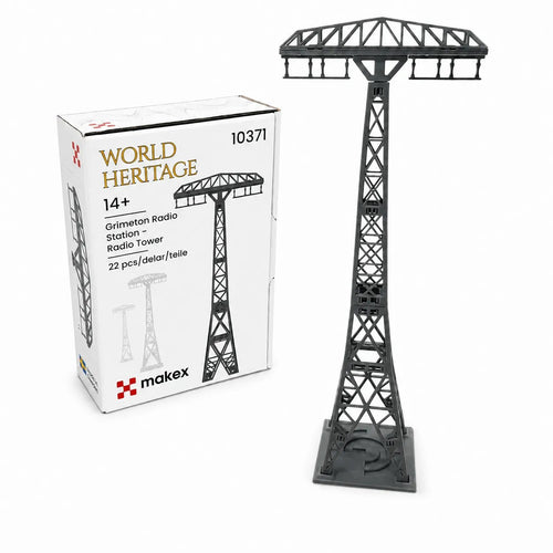 MAKEX Grimeton Radiostation radiotorn, Byggsats 22 delar, 25 cm | SET 10371 - Makex AB