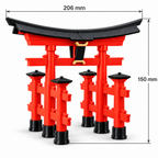 MAKEX Torii gate, japansk port - Byggsats 124 delar, 14,8 cm | Set 10376 - Makex AB