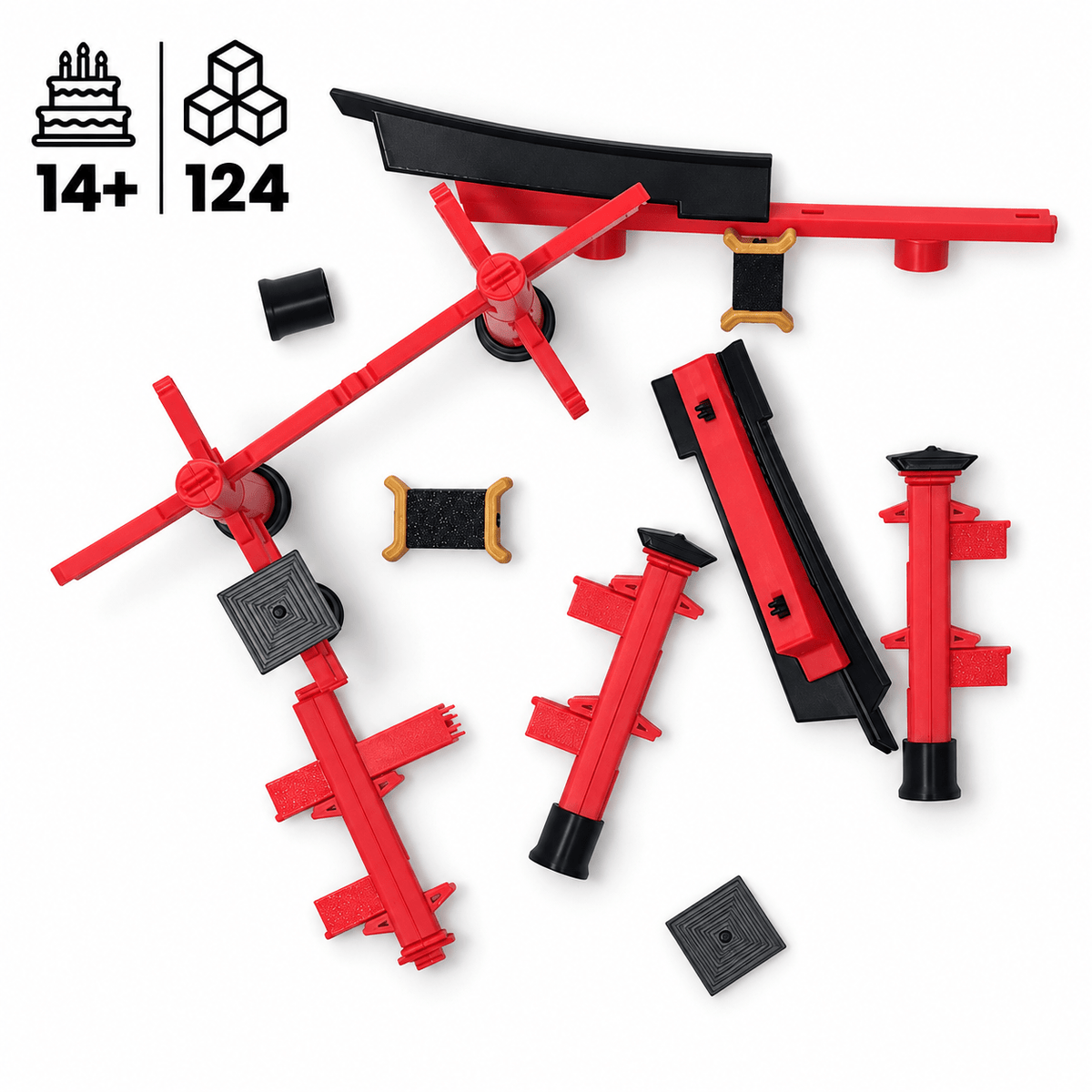 MAKEX Torii gate, japansk port - Byggsats 124 delar, 14,8 cm | Set 10376 - Makex AB