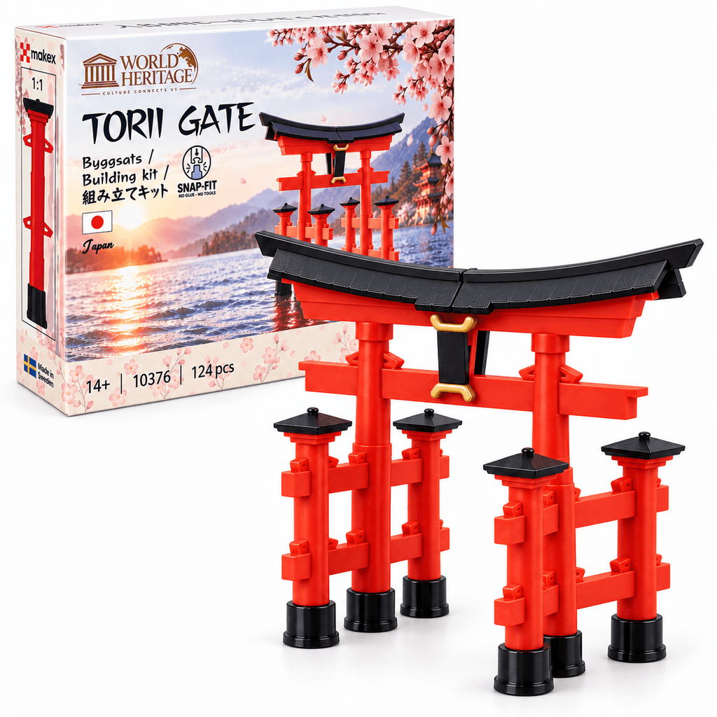 MAKEX Torii gate, japansk port - Byggsats 124 delar, 14,8 cm | Set 10376 - Makex AB