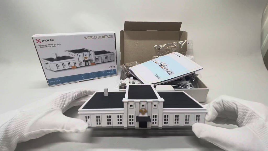 Grimeton Sändarsal Byggsats (Skala 1:200) – Set 10373 | MAKEX