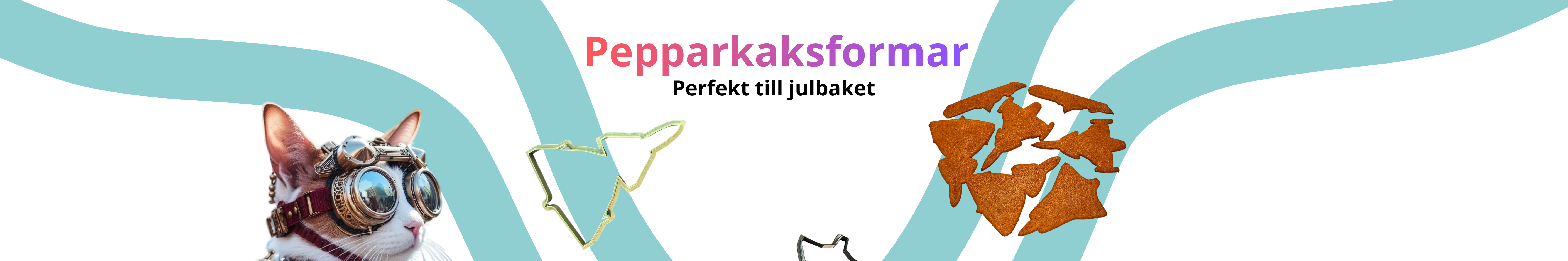 Banner of cookie cutters in the shape of airplanes