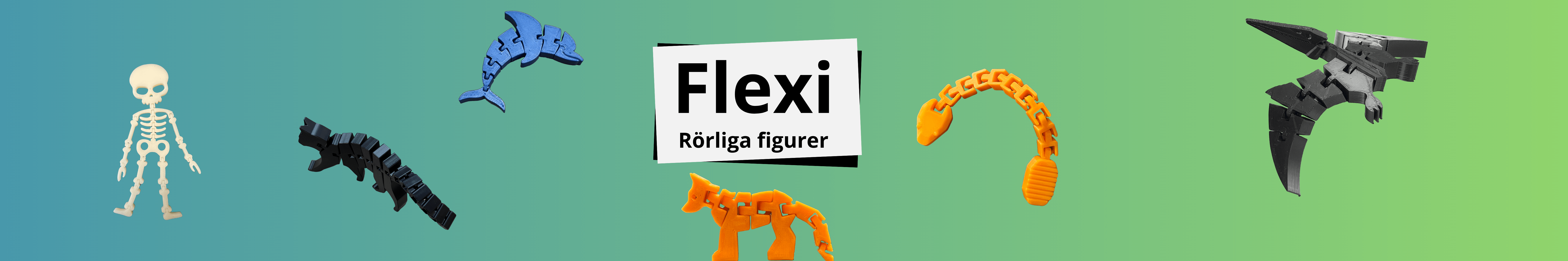Banner of flexi figures